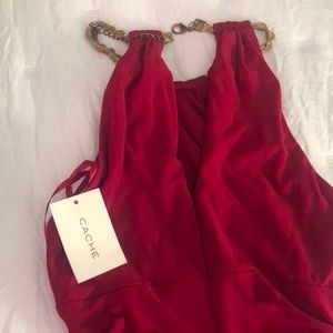 NWT Long red cache dress